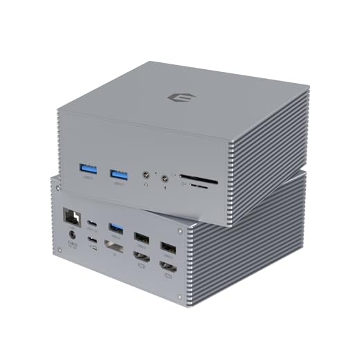 Base USB-C 4K triple display con 2 HDMI y carga PD 60W para Windows