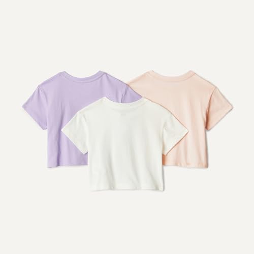 Image of Amazon Essentials Girls and Toddlers' Girls and Toddlers 3-Pack Short Sleeve T-Shirts