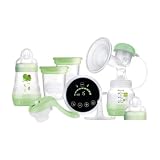 MAM Tiralatte Elettrico e Manuale 2in1, Include 2 biberon MAM 0-6 mesi anticolica Easy Start e 2 contenitori latte, Neonato accessori utili con 9 livelli di estrazione e coppa in silicone SkinSoft