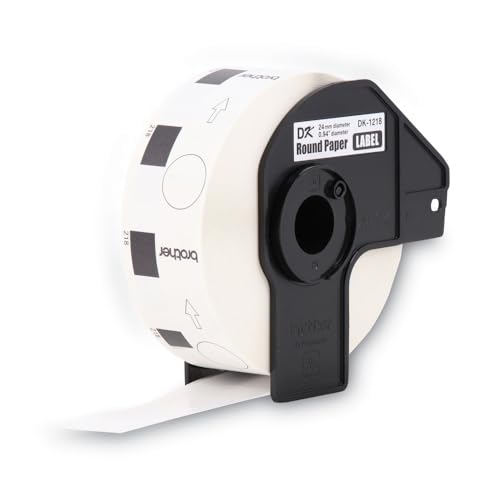 Image of DK1218 1IN Round Paper Label for QL-500 QL-550 QL-650TD
