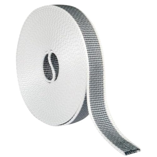 Cinta para Persianas 20mm de Ancho   Color Gris | Cuerda de repuesto para Carretes de Persiana | Resiste los Rayos UV | Color pintas Gris Cinta Recogedor Persiana 20 mm x 50 metros