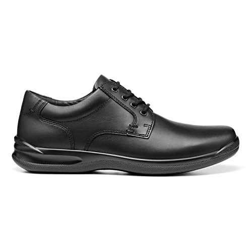 Image of Hotter Men's Burton II Shoes Waxed Nubuck Lace Up Adult Flats Casual Shoe Loafer