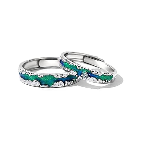 Kokoma Northern Light Aurora Polaris Couple Rings Cover