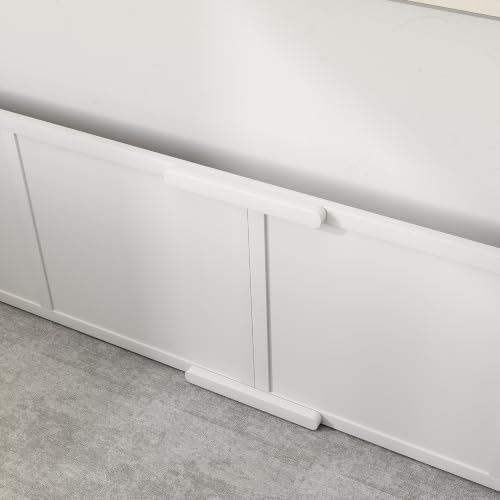 PawHut Wurfkiste für Welpen rutschfest für Große Hunde 196x96x48 cm Weiß