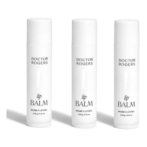 Doctor Rogers Lip Balm, Hydrating and Softening Lip Moisturizer For Very Dry Lips, Dermatologist-Created, Natural, & Hypoallergenic Moisturizing Lip Balms, 4.25g Tube, Pack of 3 Cover