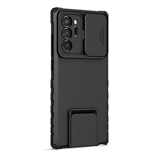 Image of ShieldTech Back Cover Case for Samsung Galaxy Note 20 Ultra | Sliding Camera Shield | Stereoscopic Stand | Shockproof 360 Protection | PC + TPU Hybrid Case for Samsung Galaxy Note 20 Ultra | Black