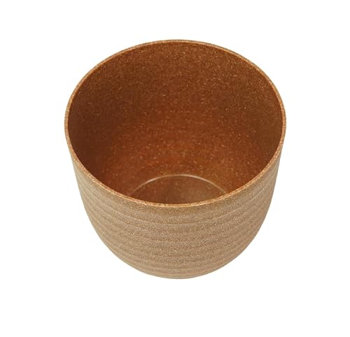 Image of Verona Eco Series-5.5 Inch Eco-Friendly Natural Fiber Small Planters: Decorative Round Plant Pots Set of 2 for Indoor Home Living, Bedroom, Office, and Tabletop Decor (Brown)