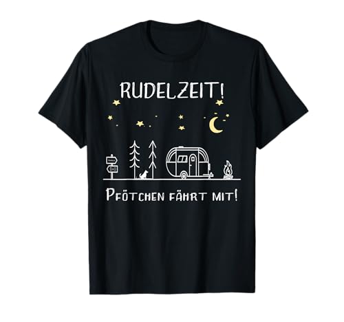 Wohnwagen Camping mit Hund das lustige Hunde Sprüche T-Shirt