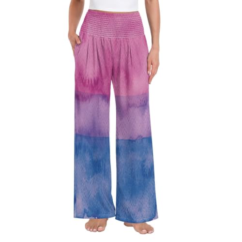 Pantalon de détente avec drapeau de la fierté bisexuelle pour femme