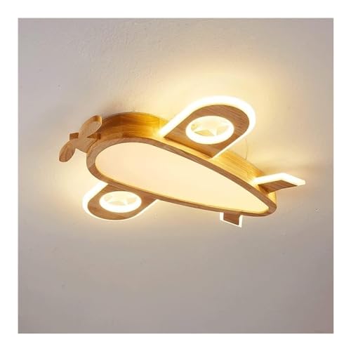 Lampe suspendue d'avion faite de bois noble et d'un abat-jour acrylique haut de gamme