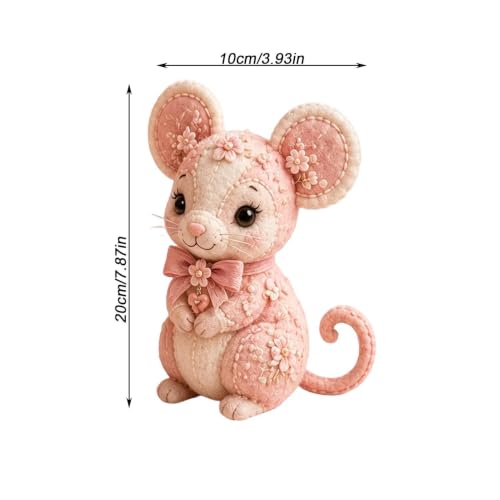 Kit de costura para animales ratón artesanal como regalo de cumpleaños y manualidades 5