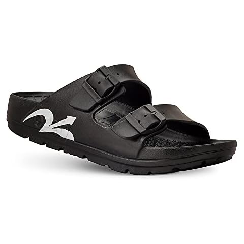Gravity Defyer G-Defy Women's Wide Width Recovery Slides – Arch Support Sandals with Plantar Fasciitis Relief, Adjustable Double Buckle, and Thick Sole for Enhanced Comfort Post-Exercise Cover