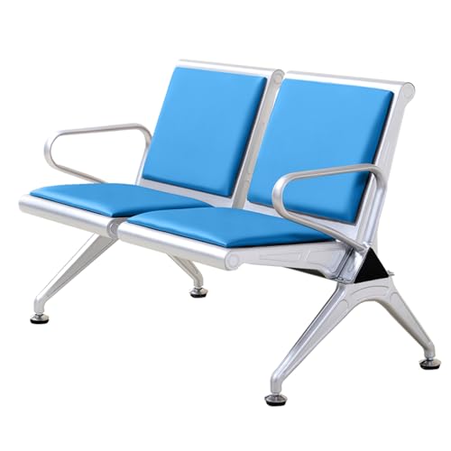 ASerZenith Durable Waiting Room Chairs With Backrest And Armrests For Lobby, Airport, Bank, Hospital, And Salon Seating,Blue