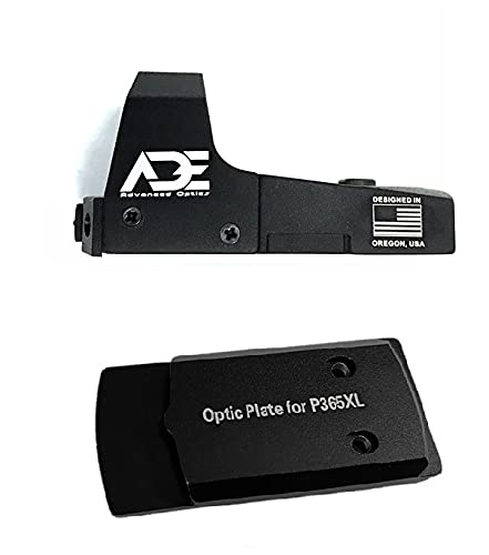 Ade Advanced Optics RD3-006 Green Dot Sight + Optic Mounting Plate for Sig Sauer P365XL/P365X Handgun - Ade Advanced Optics