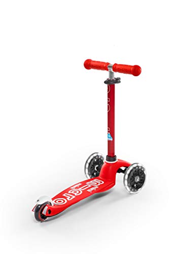 Image of Micro Kickboard | Mini LED Kids Scooter for Ages 2-5 | Children up to 110 lbs | 3 Wheel Lean-to-Steer Design | Adjustable T Bar | Smooth Ride, Motion Activated PU LED Wheels | Swiss Design