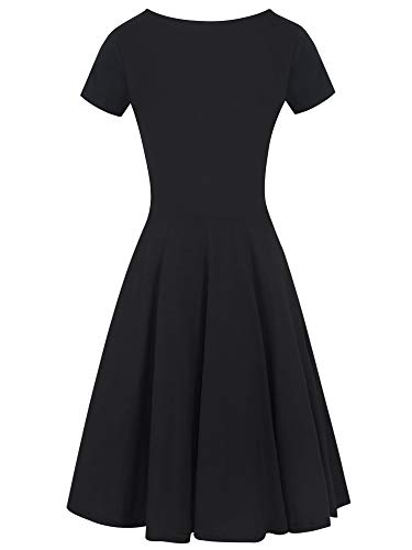 oxiuly-Womens-Elegant-Chic-V-Neck-Cotton-Blend-Stretchy-Casual-A-Line-Midi-Dress-with-Pockets-OX288