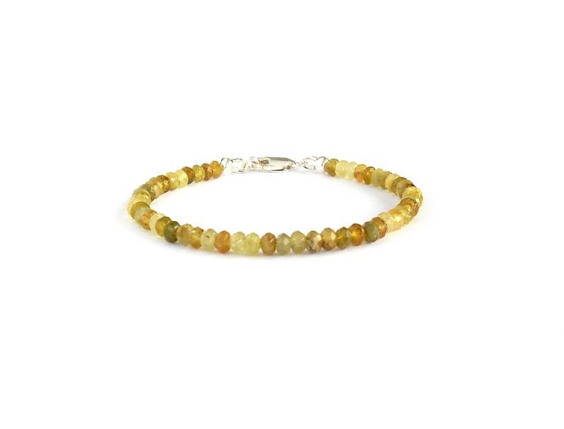 Garnet vert 4mm bracelet ajustable fini les fermoirs impossibles - 2