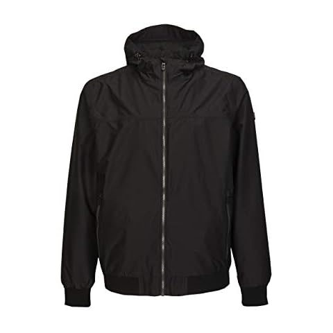 killtec Men Botil Functional Jacket/Outdoor Jacket/Rain Jacket with Hood - Black, XX-Large Cover