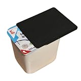 Quarkbecherdeckel 3x / Spülmaschinenfest bis 80°C / 250g/500g / Nachhaltig & Wiederverwendbar/BPA-frei/Made in Germany (Schwarz)