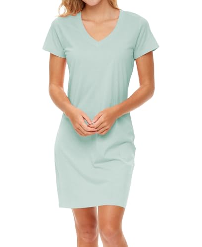 Sexy Basics Women's Soft & Flowy V-Neck Long Shirt |24/7 Nightwear-Sleepwear T Shirt -Pack of 33