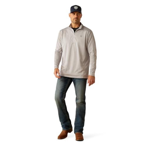 Ariat Mens Hex Silver Sconce 1/2 Zip Pull Over3