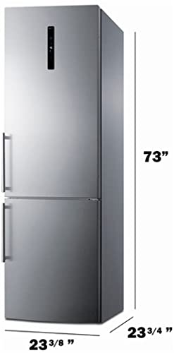 Summit Appliance FFBF249SS2 24" Wide Bottom Freezer Refrigerator 10 Cu.ft. of Storage Capacity, Stainless Steel Doors, No-frost Operation, Bottom Freezer, Eco Function on Fridge.com