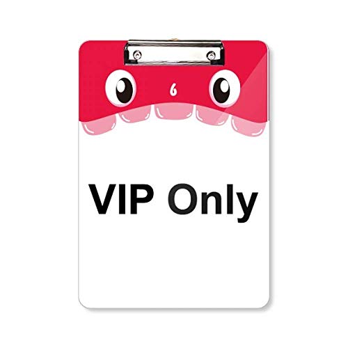 Porte-bloc Noir A4 VIP Only pince métallique écritoire rigide symbole