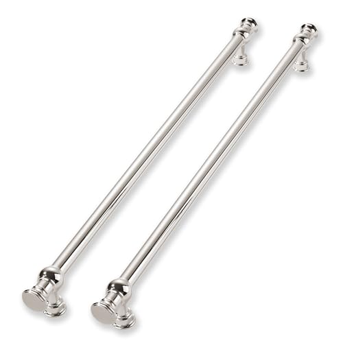 CABDM 2 Pack 12 Inch Hole Center Polished Nickel Cabinet Pulls-Heavy Duty Solid Cabinet Handles Suitable for Cabinets, Dressers, Kitchens and Bathroom cabinets
