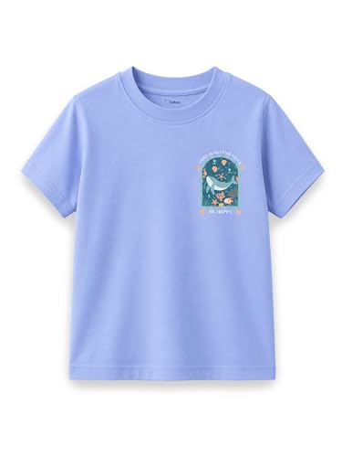 Image of Kidbea Bamboo Unisex Kids T-Shirt Ultra-Soft Premium Half Sleeve Graphic Tee for Boys & Girls, Casual Summer Wear for Toddlers & Kids