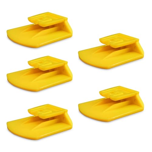 Generico Supporto Compatibile con Dispositivo Telepass Slim, Set 5 Pezzi Compatibile con MooneyGo – Clip Adesiva per Auto, Disponibile in 6 Colori (Giallo)