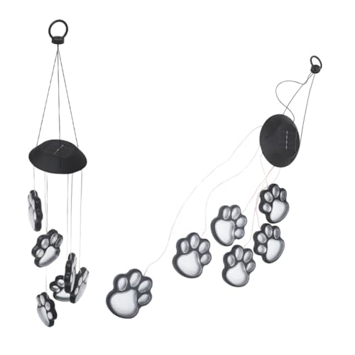 Carillon Solaire Forme De Patte Étanche Suspension Jardin