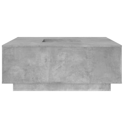 Table basse gris béton 100x100 cm pour remplacer votre table basse étroite - 7