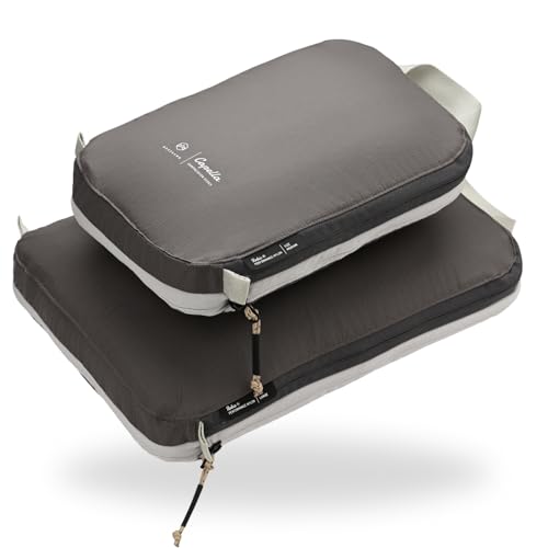 NORDKAMM® Profi-Packtaschen mit Kompression, Ultraleichtes Koffer-Organizer Set, Packing Cubes aus wasserdichtem Stoff, Packwürfel, Packing Cubes Compression