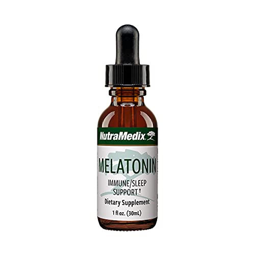 NutraMedix Melatonin Sleep Support Drops - Liquid Melatonin for Restful Sleep, Immune System, Mood & Sleep Support That May Help with Feeling Groggy (1oz / 30ml)