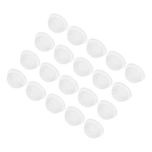 Image of MECCANIXITY 20pcs Silicone Snap in Locking Hole Plugs,12mm /0.5 Inch Mounting Diameter Narrow Groove Width 2mm Panel Seal Cover Round for Kitchen Bulkheads Waterproof Sealing Plugs Clear