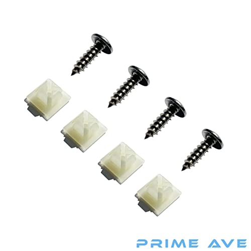 Prime Ave Stainless Steel Screws With Nylon Inserts For Securing License Plates, Frames & Covers 4755299 3907444 A11719 (Set Of 4) #TOP4