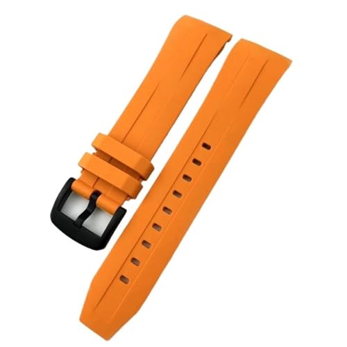 Bracelet caoutchouc 22mm étanche orange pour montre sport Tissot