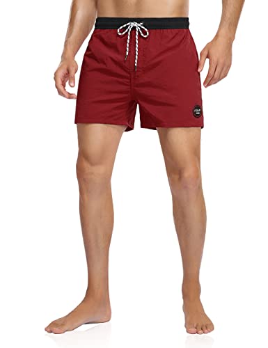 Nonwe Men's Swim Trunks with Mesh Lining and Pockets Quick Dry Bathing Suits2