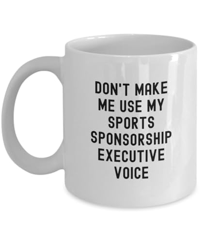 Funny Sports Sponsorship Executive Mug, Coffee Cup Gifts, Gift Ideas For Partnership Development Manager, Sponsorship Sales Exec