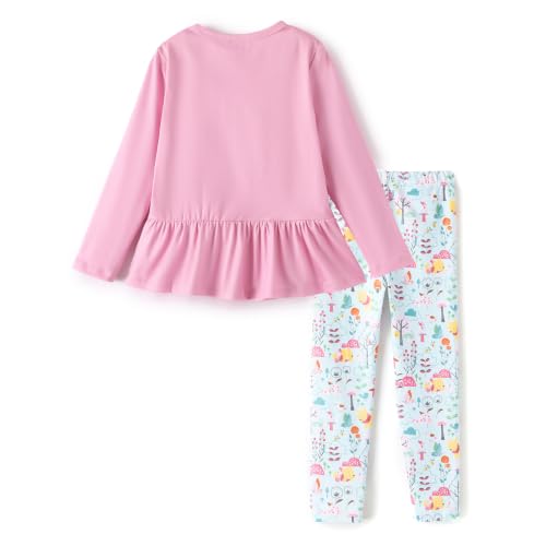 Image of Disney Toddler Girls Clothes Long Sleeve Shirt Leggings 2pcs Outfits Set