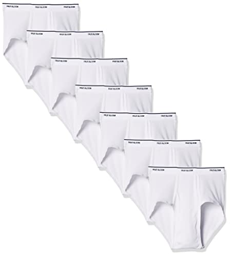 Fruit of The Loom Men's 7-Pack Basic Brief (X-Large (Waist: 40-42 / Chest: 46-48), White)