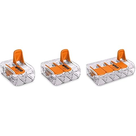 WAGO 221-412-413-415 x10 Splicing Connector, 0.14-4 mm², Compact Design with Lever Cover
