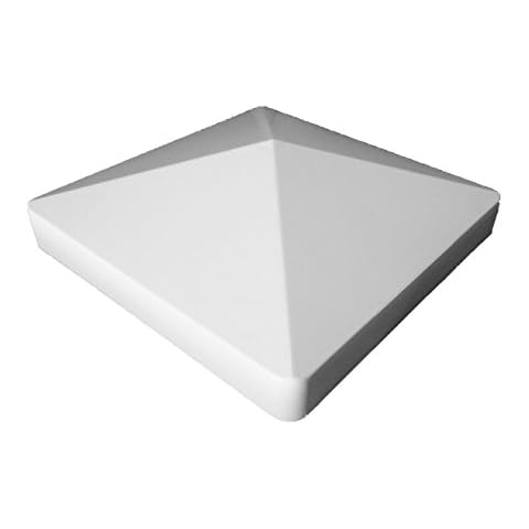 5" X 5" Basic Pyramid Fence Cap PVC (White) Cover