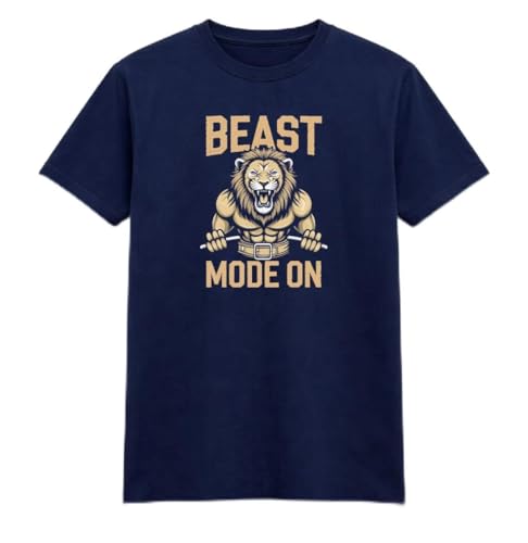Image of Beast Mode On Tee Navy / 3XL