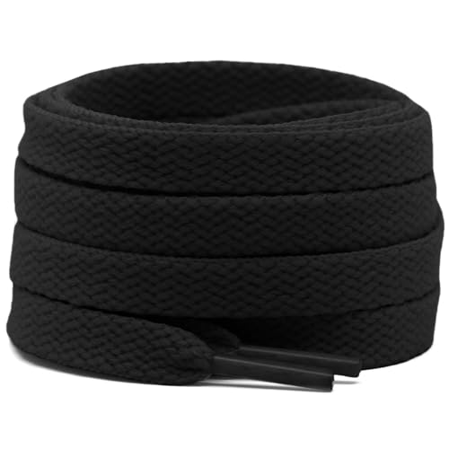 Image of DELELE 2 Pair Super Quality 24 Colors Flat Shoe laces 5 /16 inch Wide Shoelaces for Athletic Running Sneakers Shoes Boot Strings