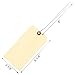 100 Large Manila Paper Tags with Wire Attached – # 8, 6 1/4