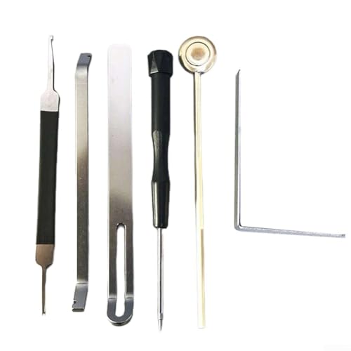 Reparaturwerkzeug-Set für Musiker, Saxophon und Klarinette, Wartungszubehör, 6 Stück, Schwarz