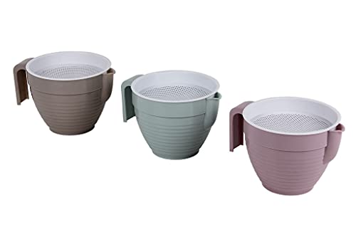 Cofan Grasera Con Colador En 500 Ml Modelo Albahaca | Graseras De Cocina | Varios Colores | Medidas 16.5 X 12 X 10 Cm