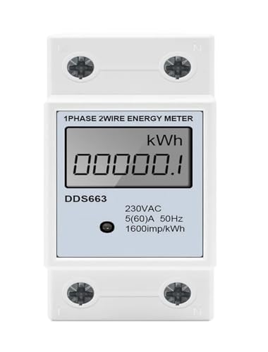Testeur de watts-heures électriques AC compteur d'énergie numérique monophasé Rail Din