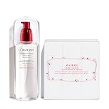 Shiseido Treatment Softener (150 mL) + Facial Cotton Pads (Includes 165 Squares) - Balances & Hydrates for Smooth, Refined Skin - For Normal & Combination to Oily Skin